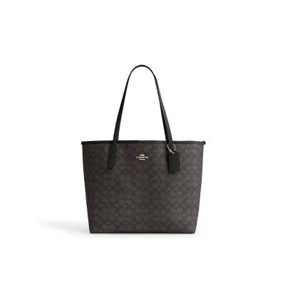 COACH CITY TOTE BAG IN SIGNATURE CANVAS CV976 (34*29*11cm)